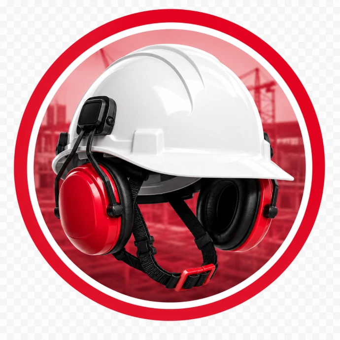 Safety helmet with hearing protection for industrial workers