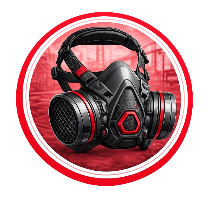 Industrial respiratory protection mask with dual filters