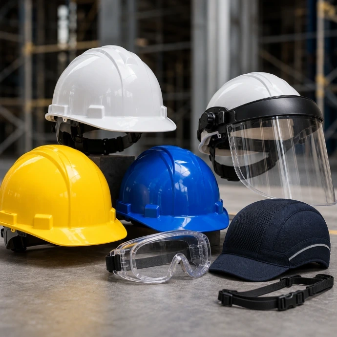 Head protection for industrial uses
