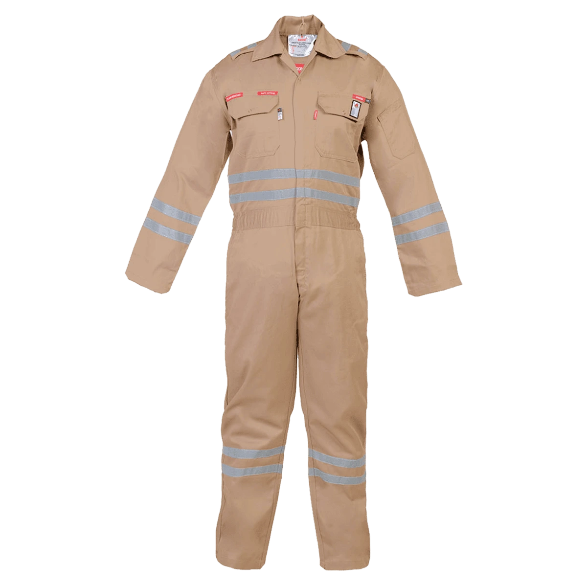 Reflective flame resistant coverall