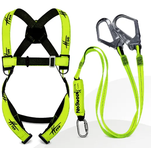 [ELARA110GT] SAFETY HARNESS, FULL BODY, WITH DOUBLE LANYARD # HAR11MFBE + AN219CDD, BRAND : DELTAPLUS , MADE: UAE