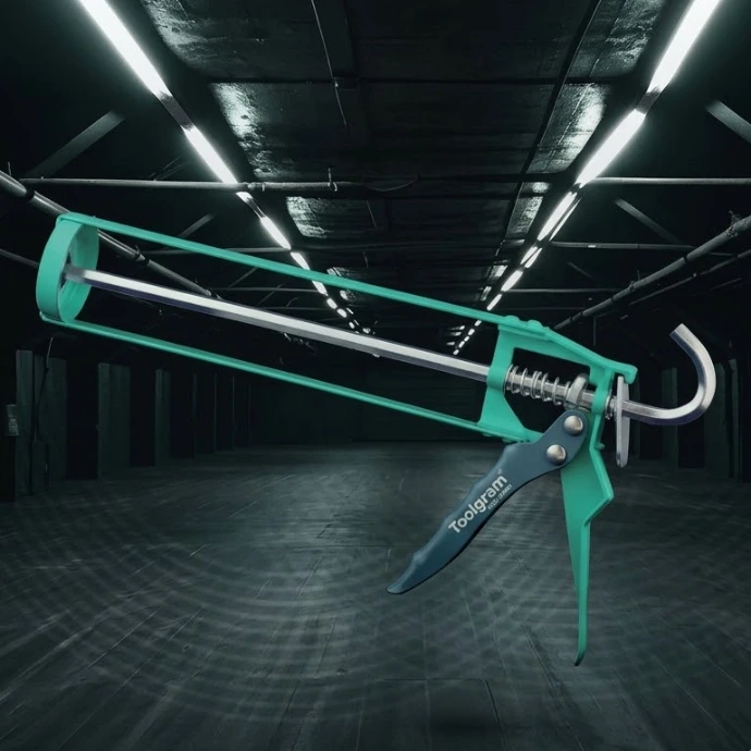 Heavy-duty caulking gun for smooth and controlled sealant application