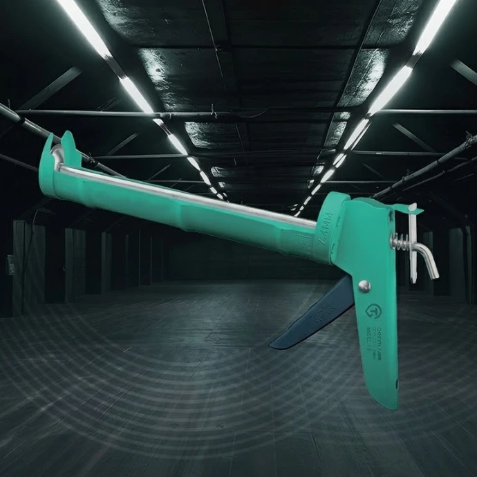 Durable caulking gun for accurate adhesive and sealant application