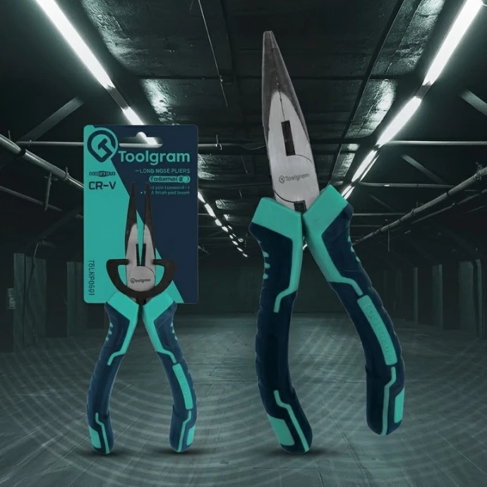 Long nose pliers designed for precise gripping in tight and narrow spaces
