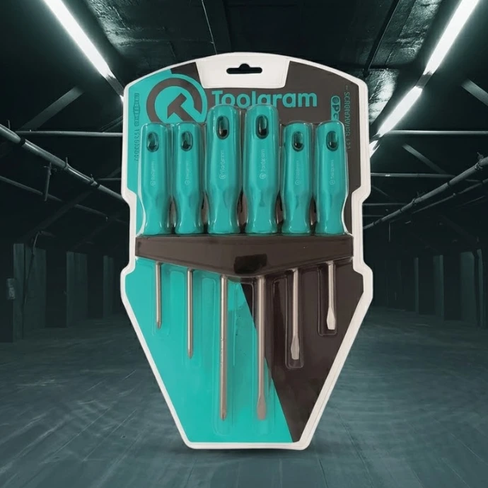 Six piece screwdriver set for versatile fastening and repair applications