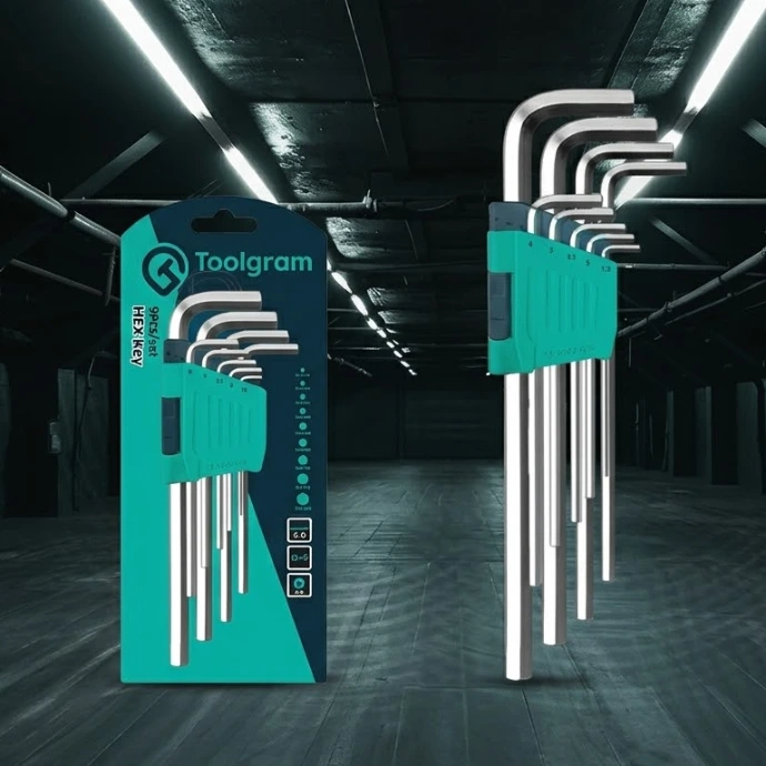 Precision hex key designed for secure fastening of hexagonal screws