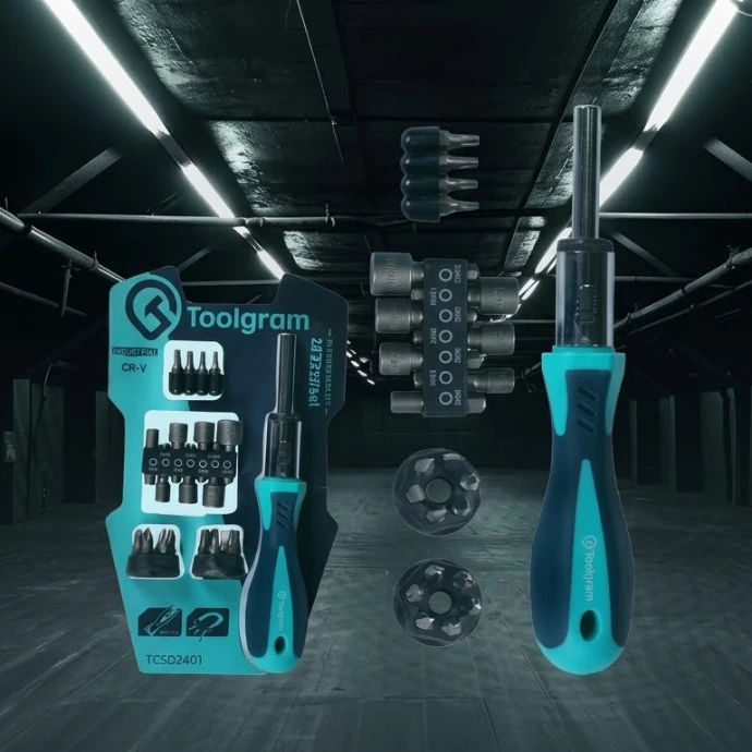 24 piece screwdriver set providing versatile tools for repair and maintenance