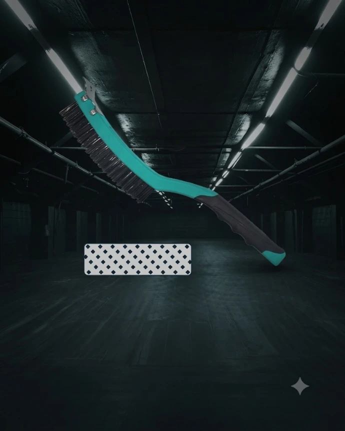 Strong wire brush for cleaning rust, dirt, and metal surfaces